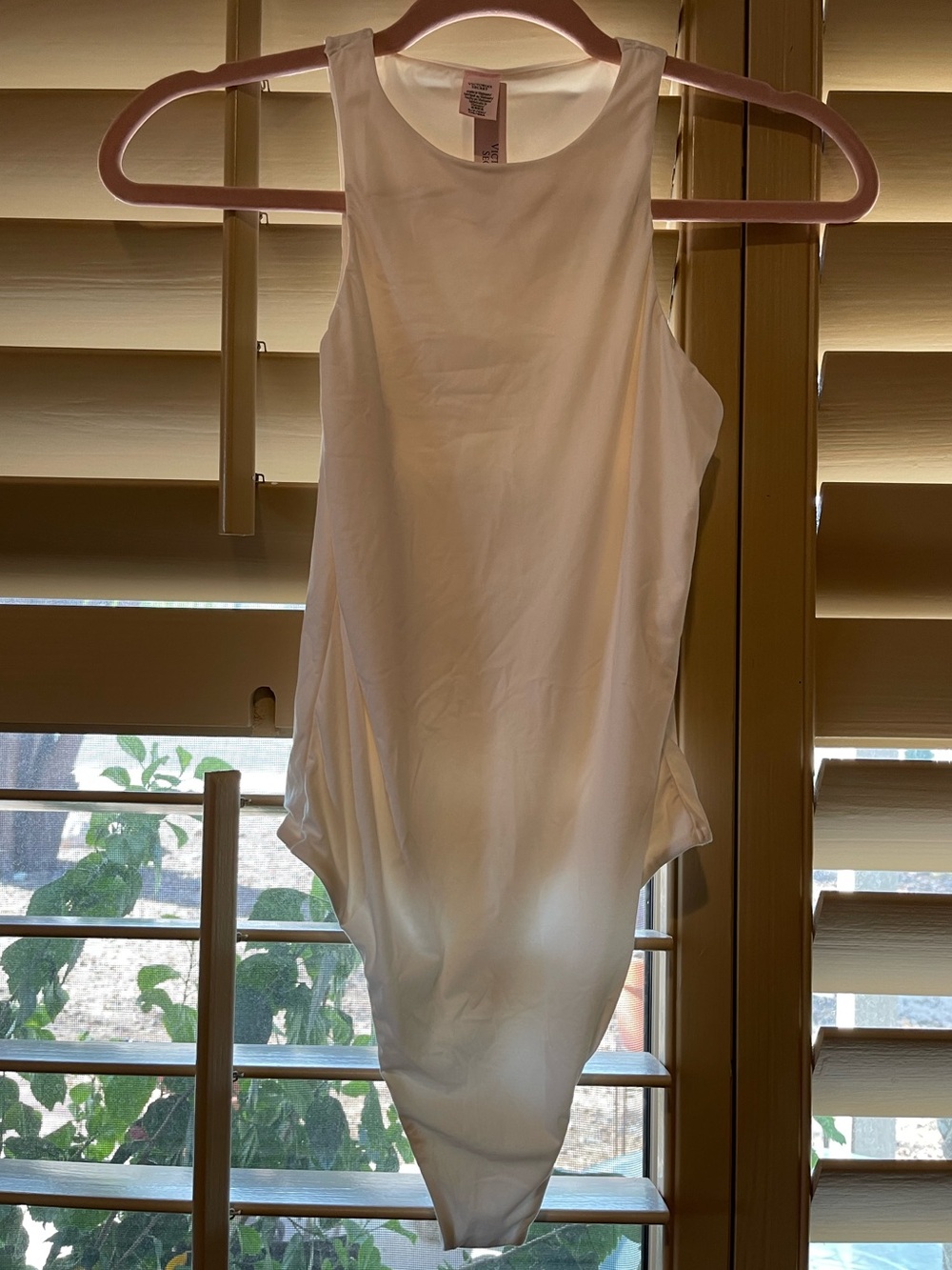 Victoria's Secret White Sleeveless Bodysuit